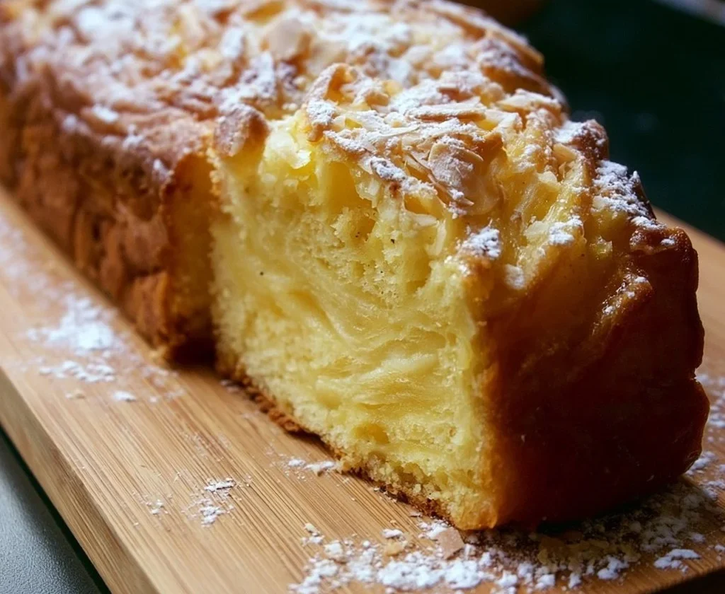 Fetta di torta di mele leggera su piatto bianco
