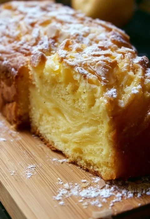 Fetta di torta di mele leggera su piatto bianco