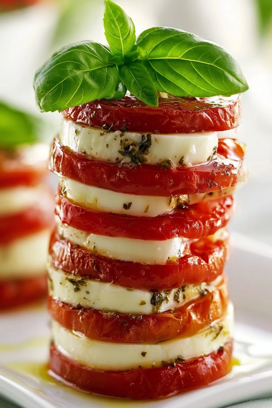 Tortino Caprese con Pomodori Arrosto