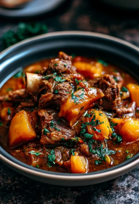 Agnello Brasato Lento con Mele Cotogne e Coriandolo, piatto tradizionale italiano