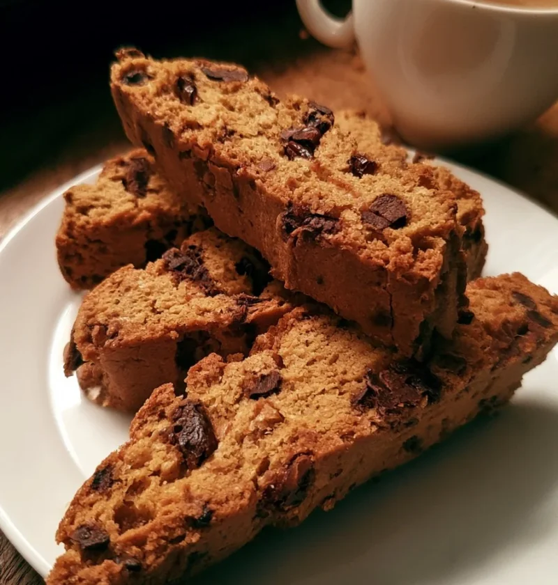 Biscotti con dattili, tahini e cioccolato appena sfornati