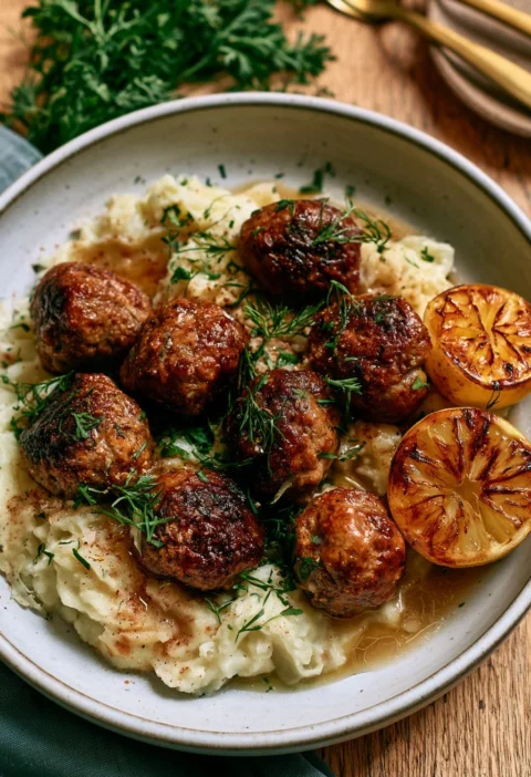 Polpette di Manzo con Sedano Rapa e Limone
