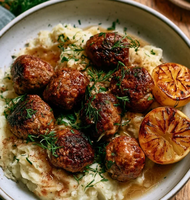 Polpette di Manzo con Sedano Rapa e Limone