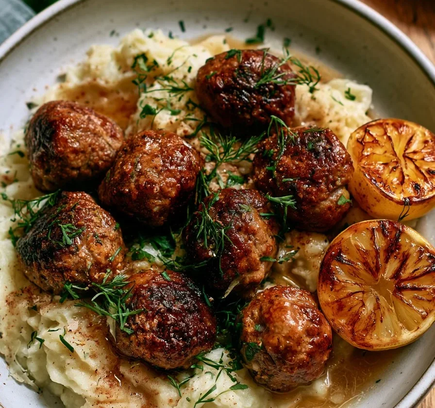 Polpette di Manzo con Sedano Rapa e Limone