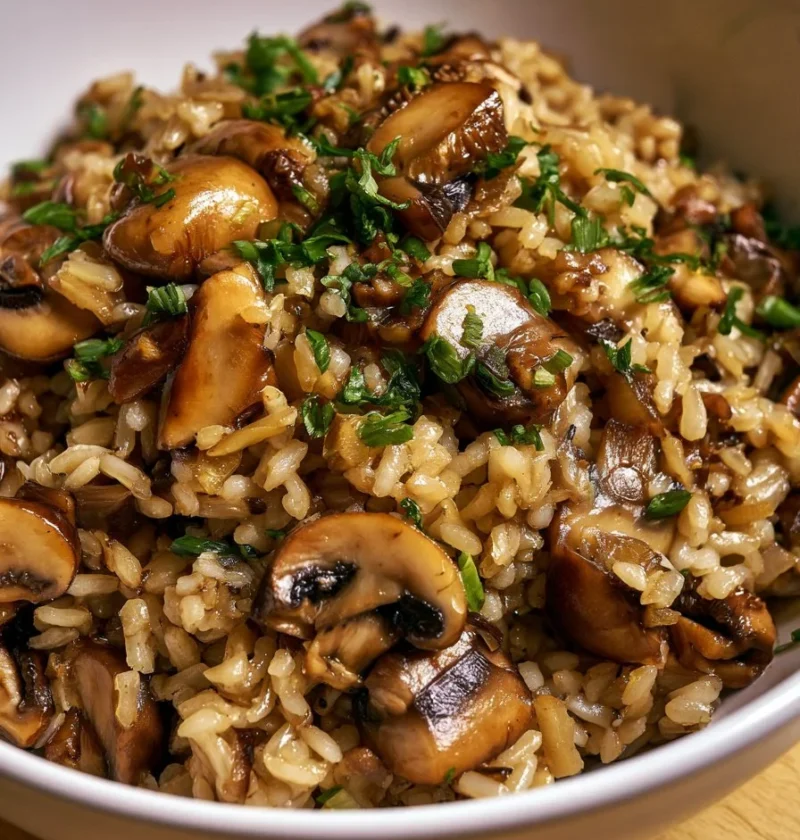 Riso Integrale con Funghi e Zenzero, un piatto sano e saporito