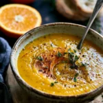 Zuppa di cavolfiore cremosa con crostini al miele