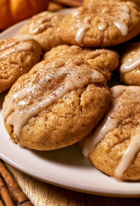 Biscotti zucca e cannella glassati appena sfornati