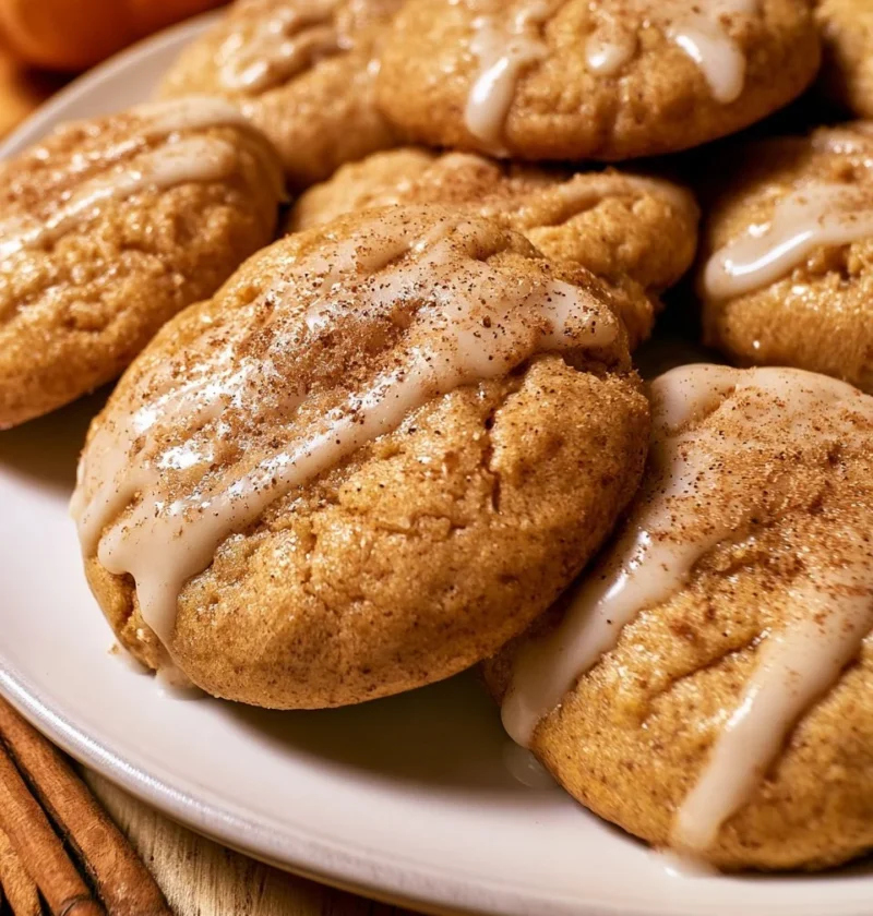 Biscotti zucca e cannella glassati appena sfornati