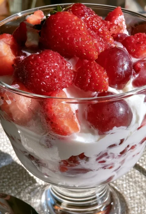 Budino d'uva fragola servito in un piatto elegante