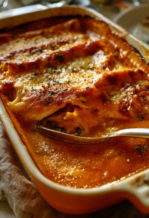 Cannelloni di zucca e funghi - un piatto tipico della cucina italiana