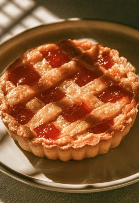 Crostata alla marmellata, dolce italiano tradizionale.