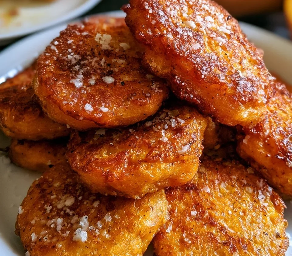 Frittelle salate di zucca e pecorino servite in un piatto elegante.