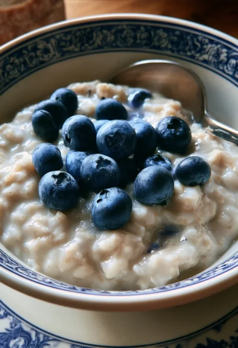 Porridge classico servito in una ciotola con frutta fresca.