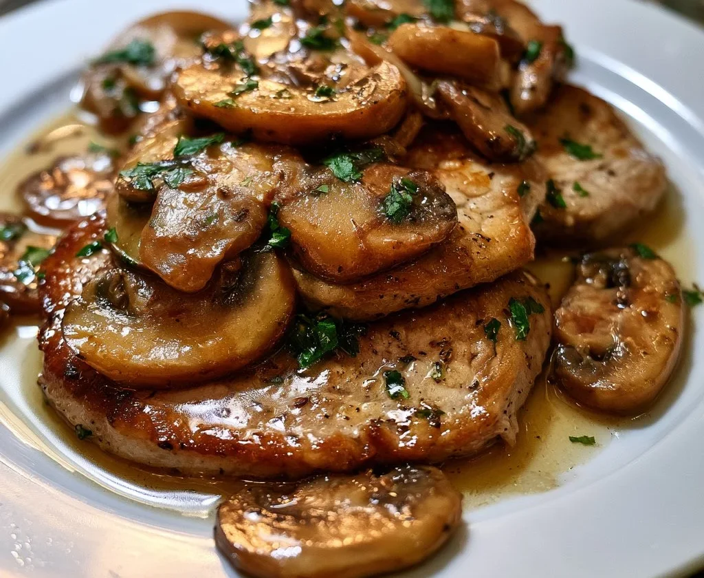 Scaloppine ai funghi e vino bianco deliziose e facili da preparare