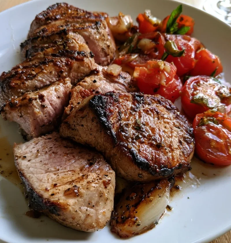 Piatto di Vitello tonnato servito con salsa e capperi